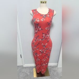 XL Floral Peach Dress